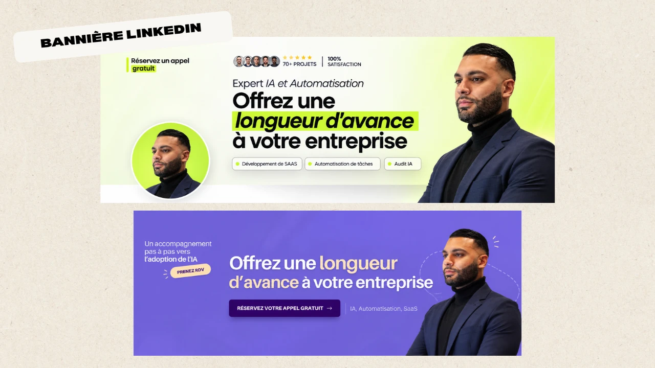 Faire une bannière LinkedIn professionnelle qui convertit tes visiteurs en clients
